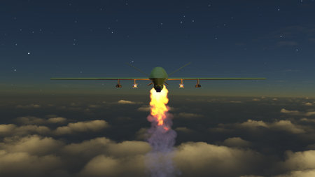 3DCG images of a fighter aircraft