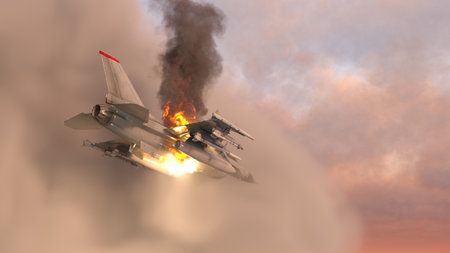 3DCG images of a fighter aircraft