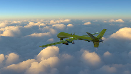 3DCG images of an unmanned attack aircraft