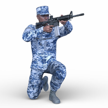 3DCG images of a soldierの写真素材