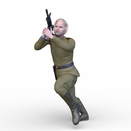 3DCG images of a soldierの写真素材