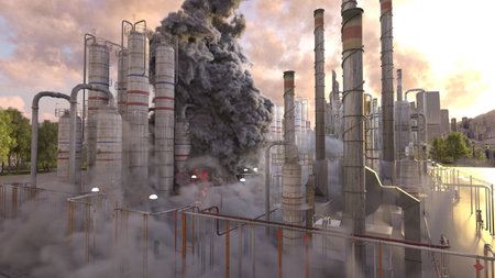 3DCG images of the city scenery