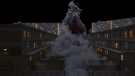 3DCG images of the city scenery