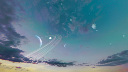 3DCG images of the outer space