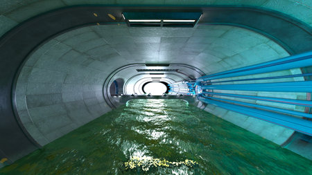 3DCG images of the spacecraft passageの写真素材