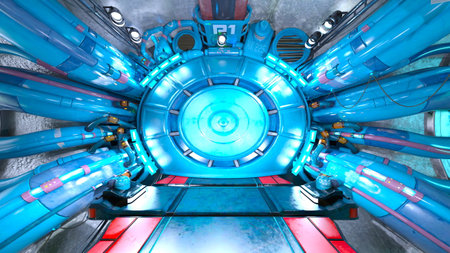 3DCG images of the spacecraft passageの写真素材