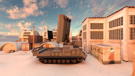 3DCG images of the military campの写真素材