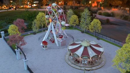 3DCG images of the amusement parkの写真素材