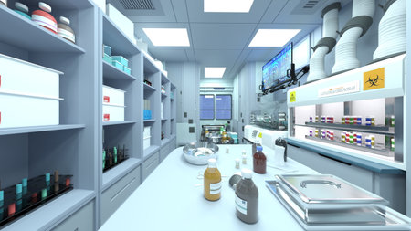 3DCG images of the laboratoryの写真素材