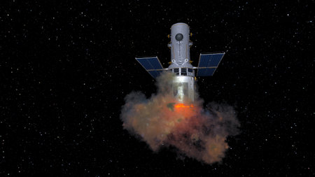 3DCG images of the artificial satellite