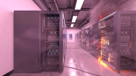 3DCG images of the server room