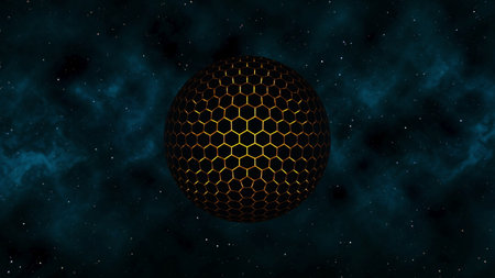 3DCG images of the spherical spaceship