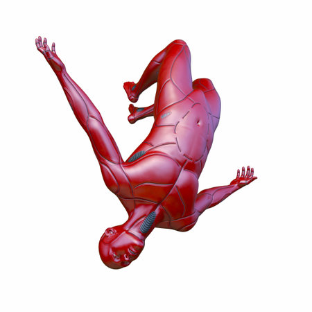 3DCG images of a male cyborg