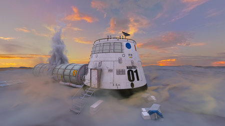3DCG images of the planetary exploration base