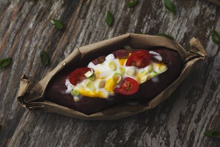 Stuffed Sweet Potatoの写真素材