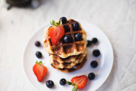 Waffles towerの写真素材