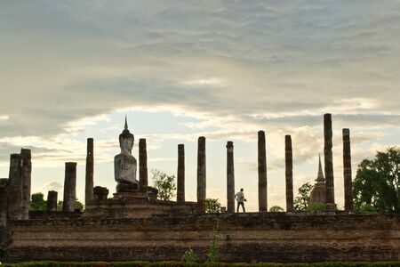 Sukhothai Historical Park, Thailandの写真素材