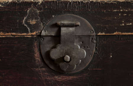 old lock of old box