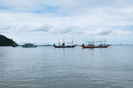 3  fishing boatsの写真素材