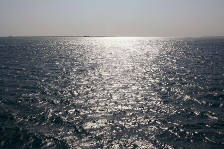 Sunset in red sea near Hurgada, Egypt.の写真素材
