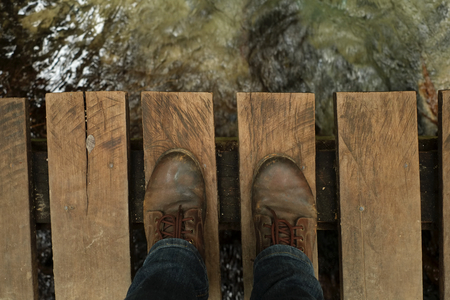 foot stepsの写真素材