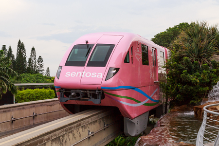 singapore sentosa express mono railのeditorial素材