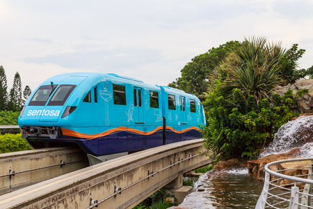 singapore sentosa express mono railのeditorial素材