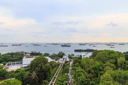 singapore sentosa express mono rail sky lineのeditorial素材
