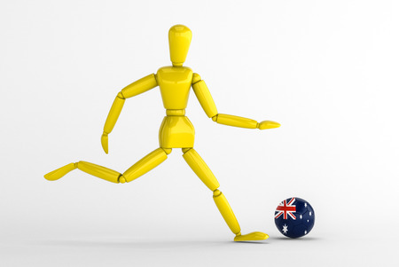 3d model render australia football team in isolateの写真素材
