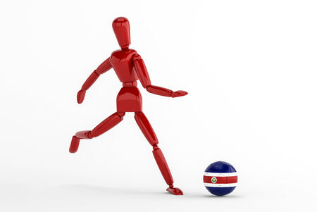 3d model render costa rica football team in isolate の写真素材