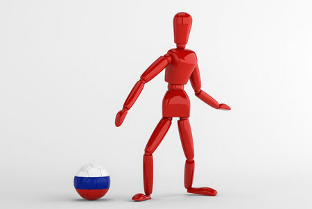 3d model render russia football team in isolate world cupの写真素材
