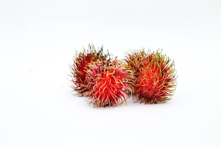 fres raw rambutan in isolateの写真素材