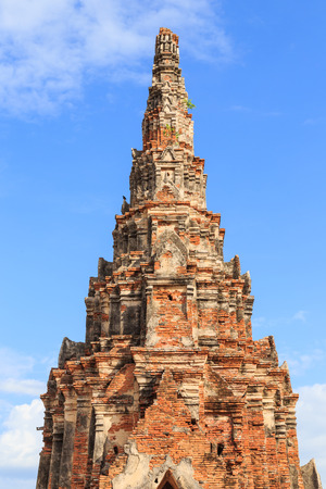 Old Temple wat Chaiwatthanaram of Ayuthaya Provinceの写真素材