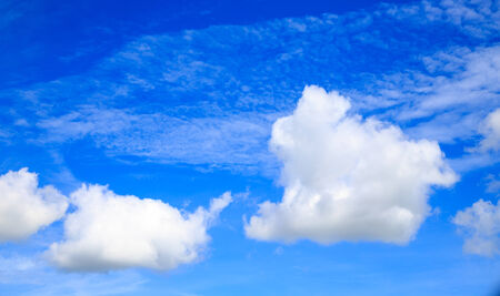 white cloud blusky in sunny dayの写真素材