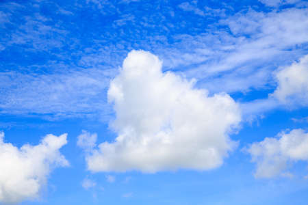 white cloud blusky in sunny dayの写真素材
