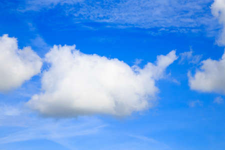white cloud blusky in sunny dayの写真素材