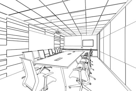 outline sketch of a interior with clipping pathの写真素材