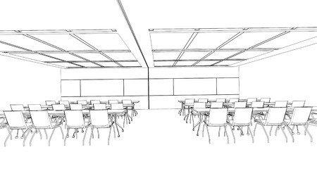 outline sketch of a interior with clipping pathの写真素材