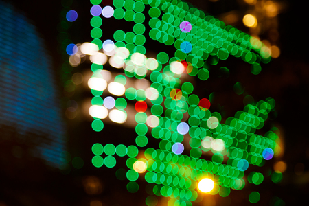 bokeh  city lights backgroundの写真素材