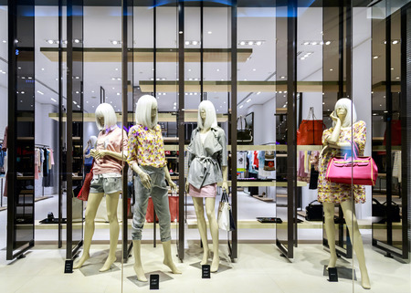 Boutique mannequin display window
