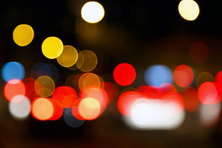 bokeh city lights backgroundの写真素材