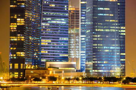 Singapore Skyline and view of Marina Bayのeditorial素材