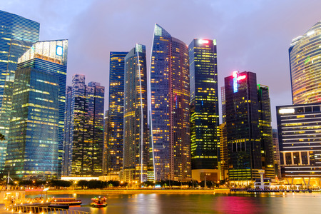 Singapore Skyline and view of Marina Bayのeditorial素材