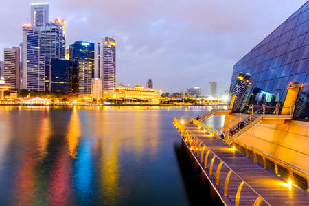Singapore Skyline and view of Marina Bayのeditorial素材