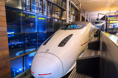 Kumamoto Japan - December 2014 , japan high speed rail train , Kumamoto, Japan - 06 December 2014のeditorial素材