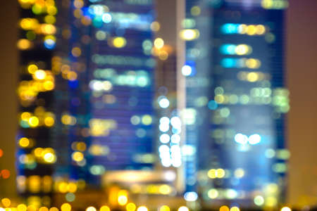Blurred abstract background lights, beautiful singapore skyline viewのeditorial素材
