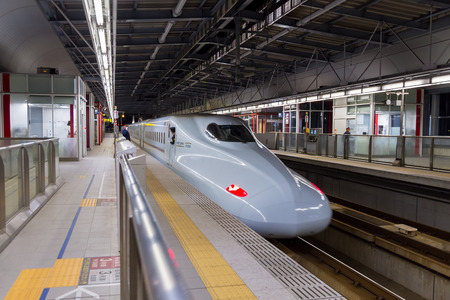 Kumamoto Japan - December 2014 , japan high speed rail train , Kumamoto, Japan - 06 December 2014のeditorial素材