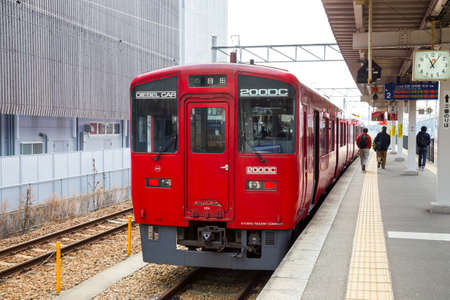 Kumamoto Japan - December 2014 , japan rail train , Kumamoto, Japan - 06 December 2014のeditorial素材