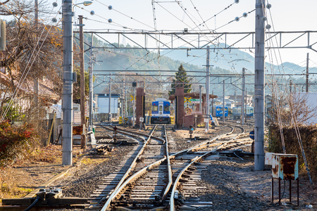 Kawaguchiko Japan - December 2014 , japan rail train , Kawaguchiko, Japan - 13 December 2014のeditorial素材