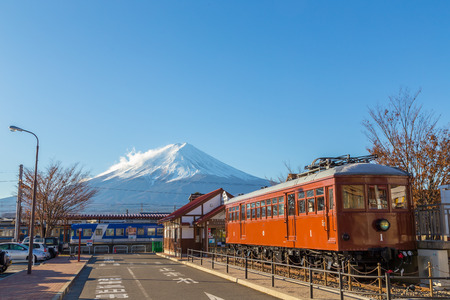 Kawaguchiko Japan - December 2014 , japan rail train , Kawaguchiko, Japan - 13 December 2014のeditorial素材